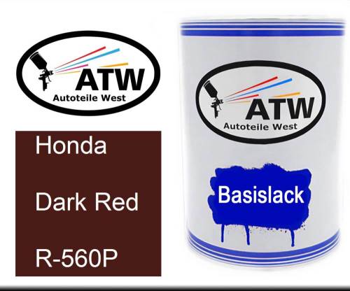 Honda, Dark Red, R-560P: 500ml Lackdose, von ATW Autoteile West.